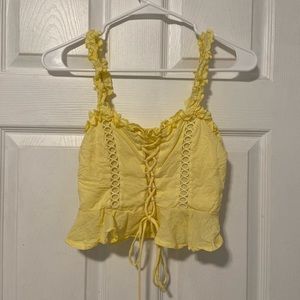 Yellow crop top